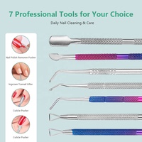 Pousse-cuticules professionnel en acier inoxydable à bord lisse VH, durable, pour manucure et pédicure, préparation des ongles, ensemble de réparation des ongles et des pieds pour bébés