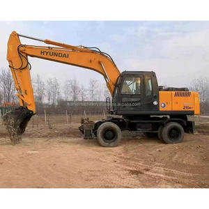HYUNDAI 210w-7 210w 21 tonnes 90% neuf d'origine coréen avec EPA, CE, excavatrice agricole d'occasion pas chère HYUNDAI 210 à roues pour le creusement - Product Image 1