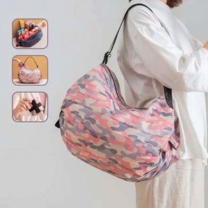 Sac de courses pliable écologique, sac fourre-tout portable de grande capacité, sac de rangement de voyage surdimensionné - Product Image 3