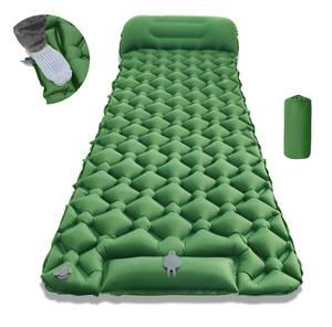 Matelas de camping gonflable ultraléger pour une <span class=keywords><strong>personne</strong></span>, taille 190*60*5cm, en nylon 40D TPU, épissable, avec pompe intégrée - Product Image 1