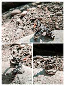 KA-R014-Sterling Bague En Argent De Luxe Vintage Dragon Conception Taille Libre Fantaisie Cadeau Partie - Product Image 5