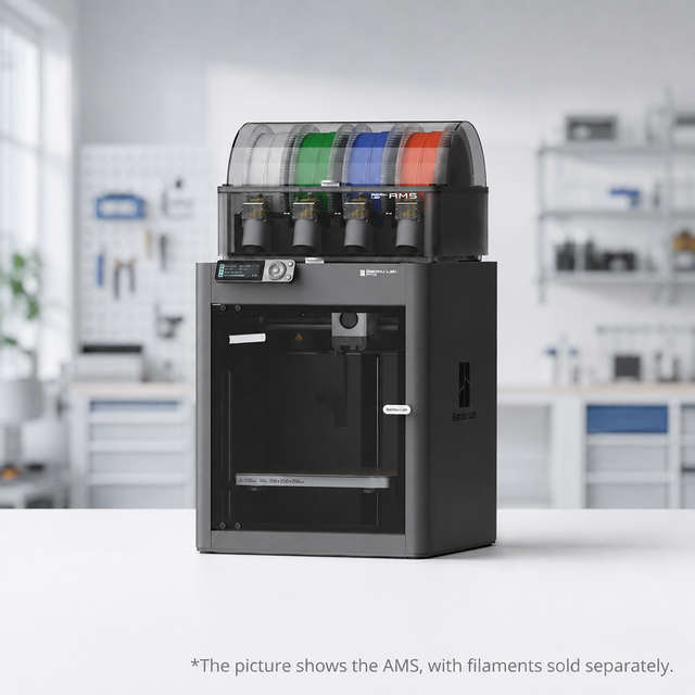 Bambu Lab P1S 3D Printer 256x256x256mm Enclosed CoreXY 500mm/s High Speed 16 Color Multi Material with AMS Support FDM