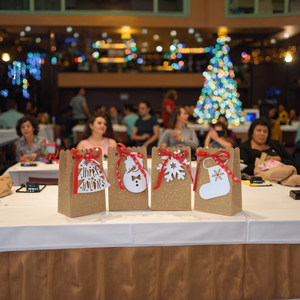 <strong>Christmas</strong> Candy Kraft Paper <strong>Box</strong> With Ribbon and Card Holiday Paper Gift <strong>Treat</strong> Bags for <strong>Christmas</strong> Party Supplies Xmas Goodie Bags - Product Image 6