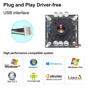 Đầy đủ HD FF MF 2MP đêm phiên bản với trình điều khiển plug-and-play cho Windows Android <span class=keywords><strong>Linux</strong></span> Mac OSX USB mini máy ảnh mô-đun - Product Image 3