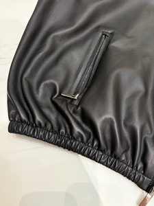 Veste en cuir ultra-fine pour <span class=keywords><strong>femme</strong></span>, style sport outdoor, color block, à capuche zippée, en peau de mouton, cintrée à la taille, pour le basketball - Product Image 4