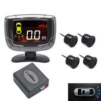 Kit de capteurs de stationnement sans fil avec 4 sondes radar, alerte sonore et système de surveillance de stationnement en marche arrière