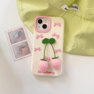 <span class=keywords><strong>Cover</strong></span> per Telefono in Silicone Antiurto con Fiocco a Fragola 3D <span class=keywords><strong>Rosa</strong></span> per 16 <span class=keywords><strong>Pro</strong></span> <span class=keywords><strong>Max</strong></span> 15 14 13 <span class=keywords><strong>12</strong></span>, Logo Personalizzato Disponibile, Vendita all'Ingrosso - Product Image 1