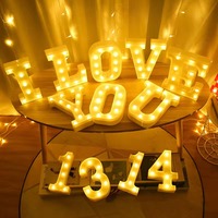 Lettres lumineuses LED alimentées par piles, étanches IP44, à fixer au mur, pour la maison, les fêtes, les mariages, les festivals, les décorations de Noël