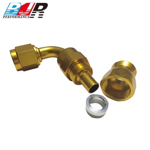 AN4 AN6 AN8 AN10 90 bằng straight nhôm đen đỏ xanh PTFE phụ kiện một hose kết thúc - Product Image 6