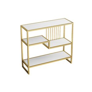Table d'entrée de luxe légère, étagère de rangement pour salon, bibliothèque en fer, armoire de chambre, étagère de présentation légère sur pied - Product Image 2