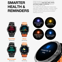 Reloj Inteligente W1 Pro con GPS, Mapa sin Conexión, Resistente al Agua 5ATM IP68, Llamadas por Bluetooth, 370mAh, 2025, para Hombre y Mujer