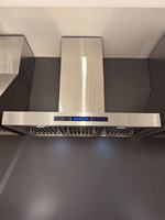 Hotte de cuisine en acier inoxydable de 36 pouces, 2000 m³/h, télécommande, écran LED tactile, 3 vitesses avec filtre à déflecteur
