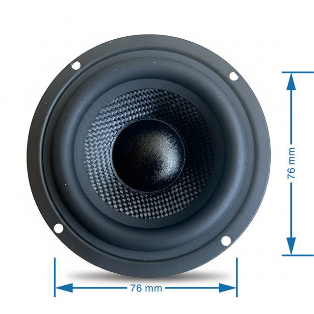 Samtronic 4'' Hi-Fi Mid-range Speaker Driver Unit Ceramics Clad Aluminum Cone Casting Frame 4/8ohm 40W D115mm Round