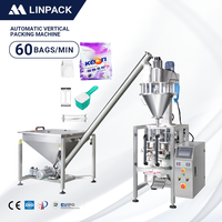 Machine d'emballage verticale automatique LINPACK pour sachets de lessive en poudre et détergent, avec pesage et scellage