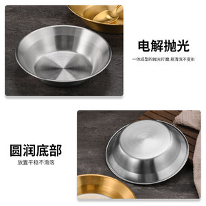 Assiette creuse ronde en acier inoxydable, couleur unie, pour la restauration hôtelière et les événements - Product Image 5