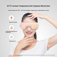 Masseur oculaire en gros avec compresse chaude, masque oculaire vibrant, musique Bluetooth, ABS+Silicone, rechargeable avec contrôle de la minuterie