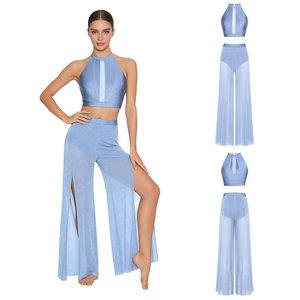 Womens Lyrical <b>Dance</b> Outfit Tank Top And Wide Leg Pants Sets Modern <b>Dance</b> Costumes For Latin <b>Dance</b> <b>Dress</b> Dancing Balloons - Product Image 3