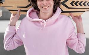 เสื้อฮู้ดพิมพ์ลายโลโก้สไตล์วินเทจทรงหลวมโอเวอร์ไซส์เสื้อสวมหัว - Product Image 5