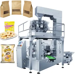 Máquina automática de embalaje de galletas con Chip de Chocolate, bolsa Doypack prefabricada