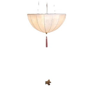 Vintage Silk Satin Chandelier Round E27 40cm 50cm 60cm 80cm Japanese Style For <b>Dining</b> Living Bedroom B&B <b>Lighting</b> - Product Image 2