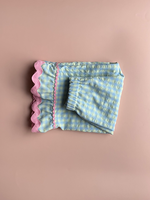 Pantalon à jambes larges en vichy pour filles, taille élastique, bordure à volants, pantalon décontracté à carreaux pour enfants, été