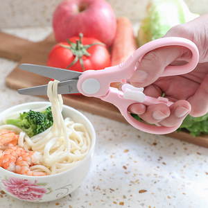 Xách tay thép không gỉ kéo nhà bếp với khóa nhựa xử lý bé bổ sung thực phẩm cut-<span class=keywords><strong>Away</strong></span> nấu chín công cụ thực phẩm - Product Image 5