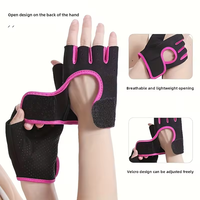 Guantes de Entrenamiento Deportivos Antideslizantes de Silicona con Dorso Hueco para Fitness, Ejercicio, Levantamiento de Pesas, Entrenamiento Deportivo, Guantes de Gimnasio para Mujer