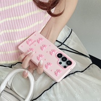 Nouvelle coque de téléphone en silicone avec nœud perlé pour Samsung S26 Ultra S24 FE A15 A14 A13 A07, protection intégrale 3D antichoc