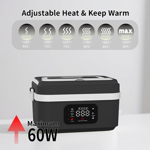 Boîte à <span class=keywords><strong>lunch</strong></span> <span class=keywords><strong>chauffante</strong></span> électrique thermique pour la pêche en plein air, les étudiants, portable, avec charge sans fil, pot intérieur en acier inoxydable 304, 0,5-1,0 L - Product Image 4