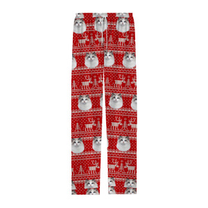 Pantaloni lunghi in pigiama di alta qualità per gli uomini sciolti per dormire con caratteristiche termiche in tessuto a maglia stampa per la casa su richiesta - Product Image 3