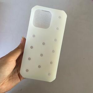 Nouveau antichoc en caoutchouc souple <span class=keywords><strong>Croc</strong></span> charme coque de téléphone bricolage trous Silicone <span class=keywords><strong>couverture</strong></span> arrière pour iPhone 17 16 15 14 13 12 Pro Max - Product Image 2