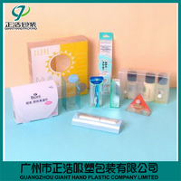 Boîte en plastique transparente pliable personnalisée avec languette de suspension pour emballage cadeau, cosmétiques, produits de beauté, petits articles et stockage de détail