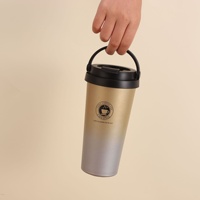 Tasse à café isotherme portable en acier inoxydable 304 de style américain, 500 ml, cadeau d'affaires pratique, personnalisation, 6-12 heures