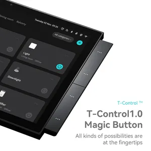 نظام تحكم منزلي ذكي zigbee متعدد الوظائف مقاس 10 بوصة بطراز جديد لعام 2024 يدعم التحكم الصوتي من Alexa