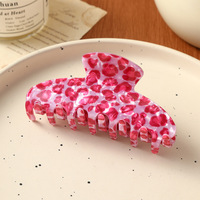 CHUJIAN Nouvelles pinces à cheveux en acétate style coréen imprimé léopard, pinces requin minimalistes motif guépard pour femmes et filles