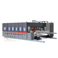 Machine d'impression flexographique automatique 4 couleurs RYYB-1800 avec découpe et empileur pour boîtes en carton et sacs en papier 180m/min