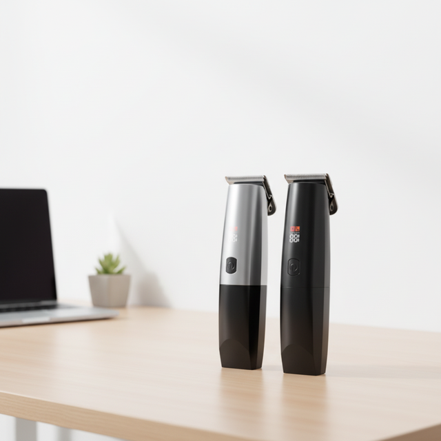 New Plastic Hair Trimmer with LED Display USB Power Source Low Noise for Men Home Use
