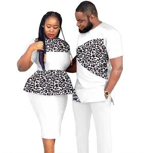 Tenues en coton pour couples africains, pour hommes et femmes, pour mariage, fête, ensembles de mode imprimés Ankara <span class=keywords><strong>Wax</strong></span>, vêtements printemps/été/automne - Product Image 2