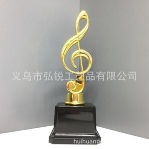 Placa de Cristal con Nota Musical Grabada Personalizada en Oro, Plata, Bronce o Metal, Premio de Cristal, Trofeo - Product Image 4