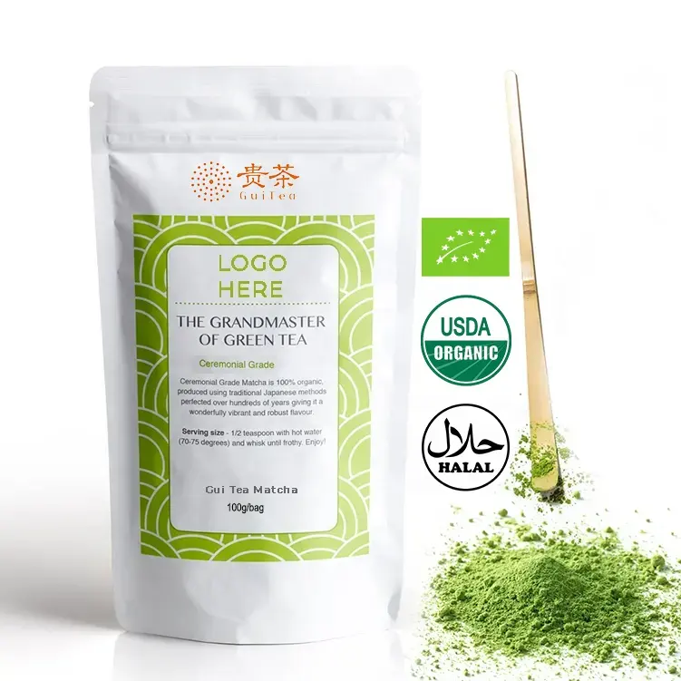 Molino de piedra Matcha de estilo japonés puro 100%, superceremonia, Matcha orgánico a granel, polvo de té verde Matcha