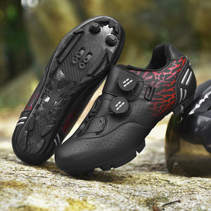 Nouvelles chaussures de vélo à double boucle verrouillable pour hommes et femmes - Chaussures de vélo de route à semelle rigide pour VTT avec semelles en caoutchouc - Product Image 4