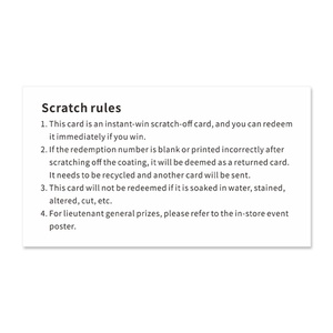 Factory Direct Sale Christmas <b>Scratch</b> Off Gift Cards Digital Printing Ticket Size <b>Scratch</b> Art Paper - Product Image 4