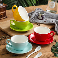 Ensemble tasse et soucoupe en porcelaine céramique pour latte art, café et expresso, capacité 220 ml, sans BPA, écologique