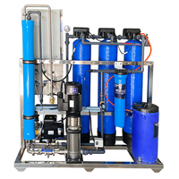 Filter air limbah tanaman RO 250L/jam, peralatan desalinasi air laut Osmosis terbalik garam 98% tenaga surya/elektronik