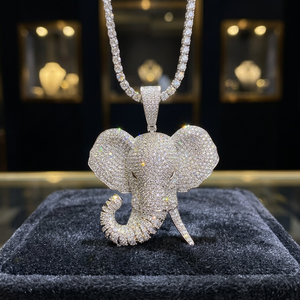Diseño Único, Charms de Lujo Estilo Hip Hop con Diamantes de Imitación y Moissanita, Joyería Plateada en Plata 925 para Hombre, Ideal para Fiestas, al Mejor Precio - Product Image 3