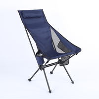 Chaise longue pliante à dossier haut, design à barres parallèles, cadre métallique imperméable, chaise portable pour la plage, le camping, OEM