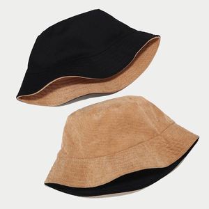 Sombrero de Pescador de Pana de Poliéster/Algodón, Versátil, de Color Sólido, para Otoño e Invierno, Informal, para Viajes, Resistente al Viento y al Sol, Superventas - Product Image 4