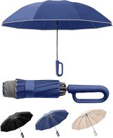 Parapluie publicitaire de voyage moderne, pliable en trois sections, compact, durable, coupe-vent, protection UV, ouverture automatique, pliage inversé pour voiture