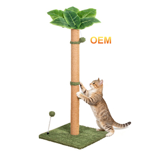 Venta al por mayor de fábrica: Nuevo poste rascador de lujo para gatos, diseño de árbol de Halloween, de piel sintética, fácil de instalar, estructura alta para trepar. - Product Image 1