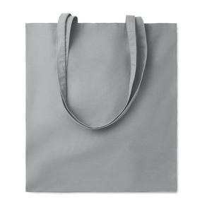 Bolsa de Compras de Algodón Cottonel, 140g, Gris, Reciclable, con Asa Larga para Compras y Negocios - Product Image 1